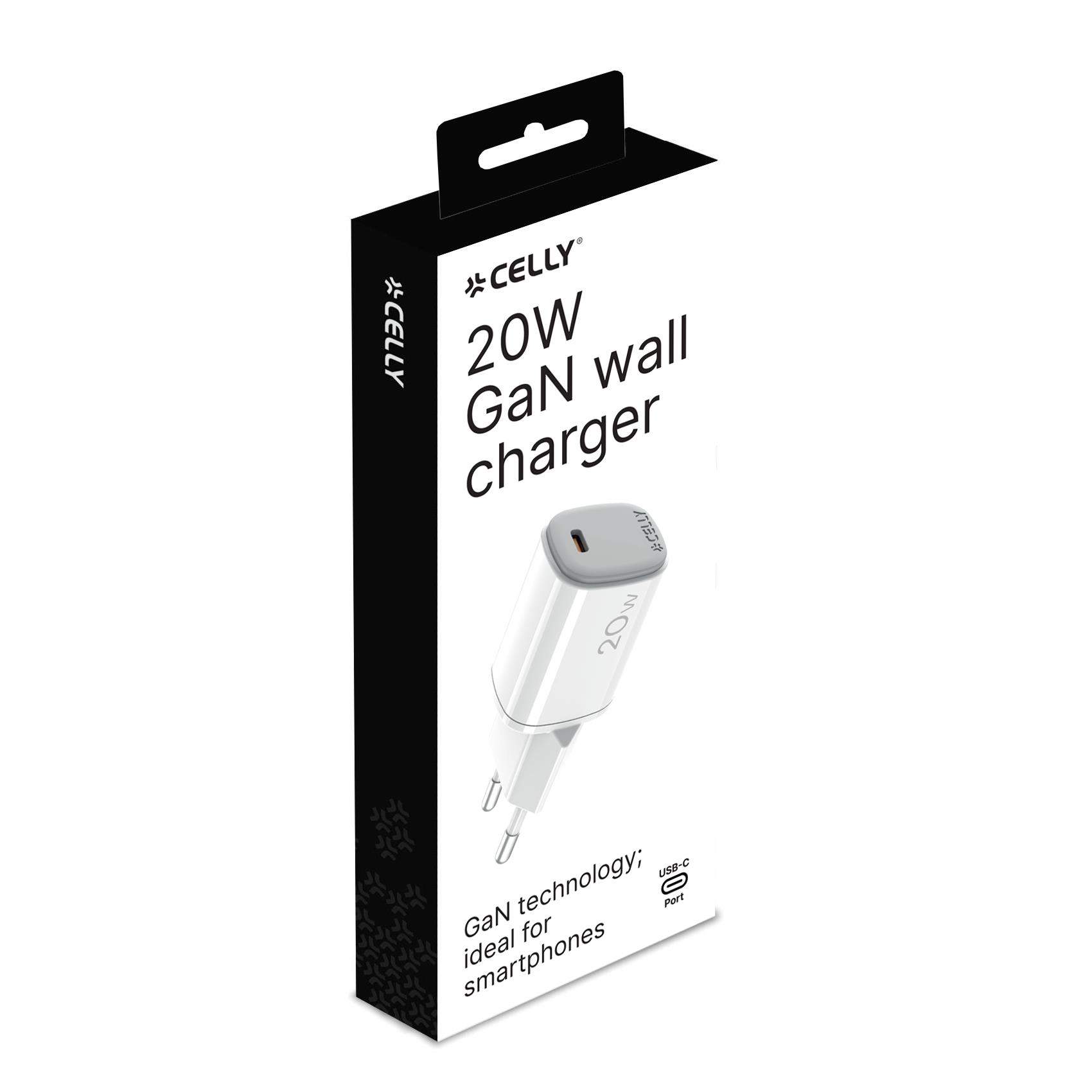 Celly 20W GaN Wall Charger UPTC COLLECTION