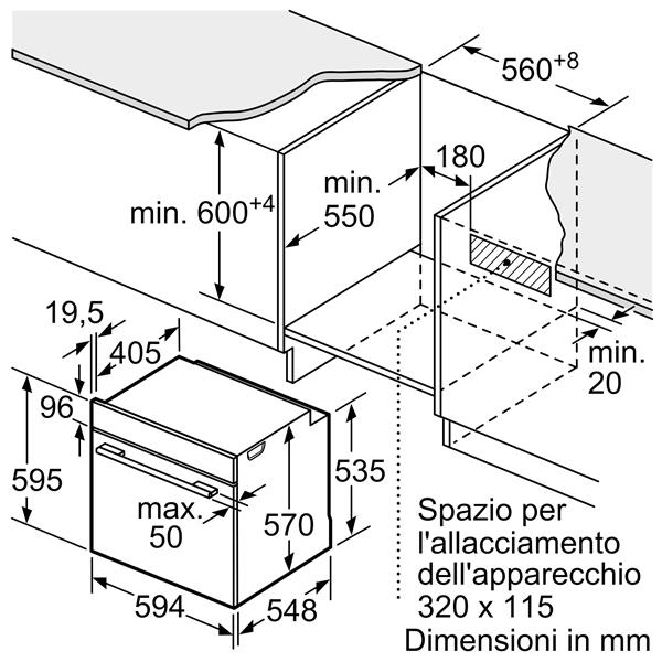 Bosch HBA534BS3 Serie 4 Forno da incasso 60 …