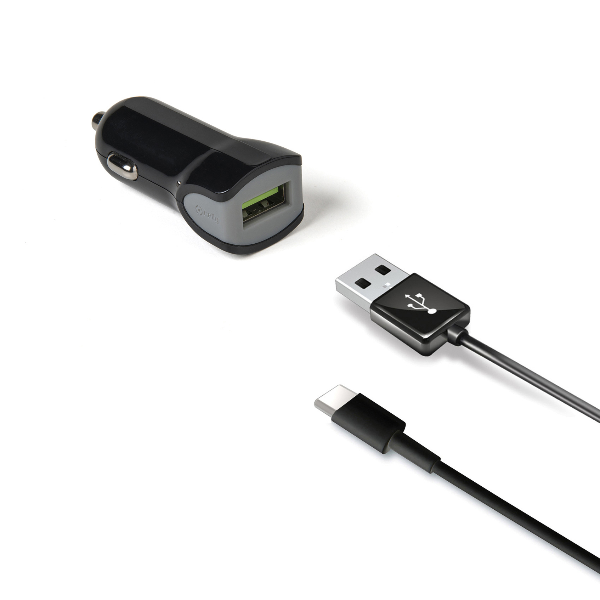 Celly CCUSBTYPEC - 12W USB-A Car Charger+USB-A to …