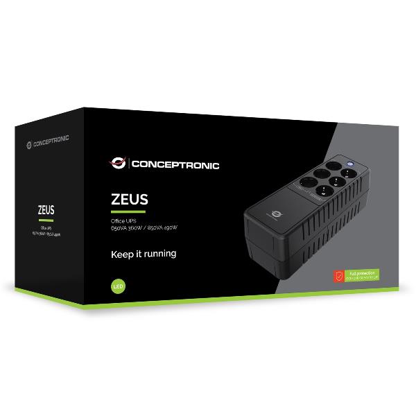 Conceptronic UPS per ufficio da 650VA 360W, batteria …