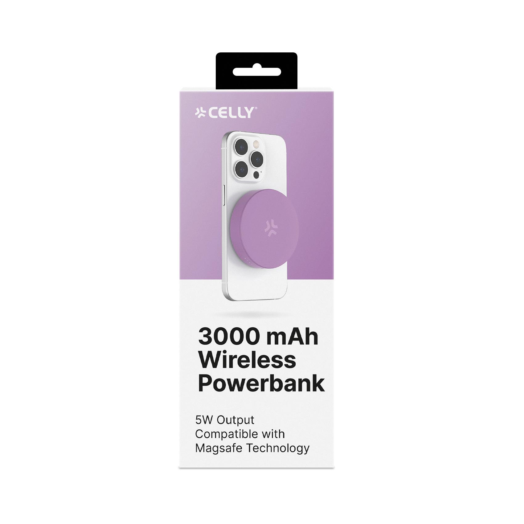 Celly MAGPB3000 - 5W Wireless Powerbank Wireless 3000 …