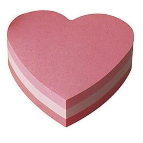 Foglietti riposizionabili colorati Post-it® Notes cubo sagomato cuore …