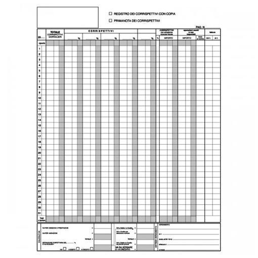 Registro prima nota Iva corrispettivi - 25/25 fogli …