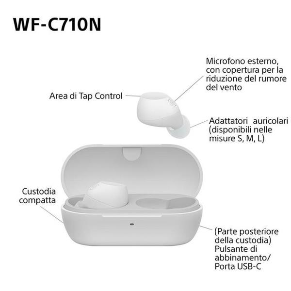Sony U.K. WFC710NW.CE7, True Wireless Stereo (TWS), 20 …