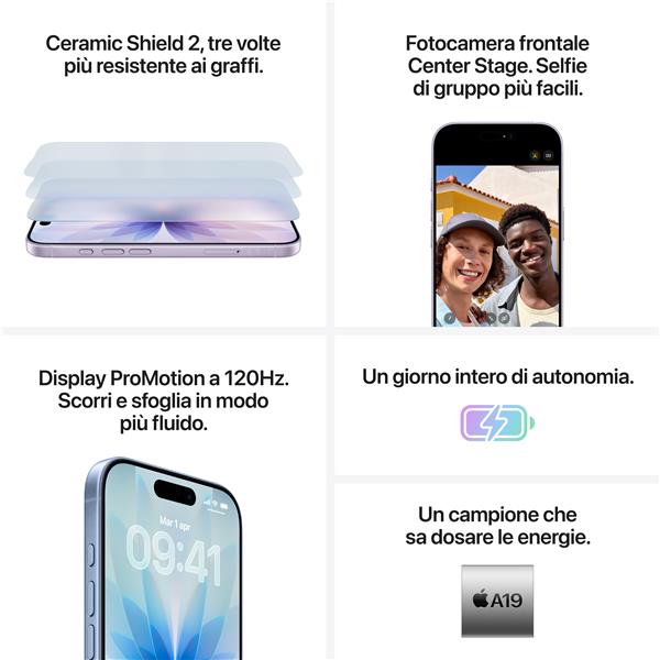 Apple iPhone 17 256GB Lavanda, 16 cm (6.3ʺ), …