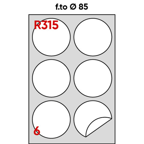 Etichette adesive R/315 - in carta - permanenti …