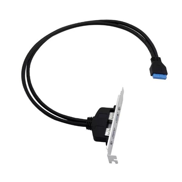 Conceptronic EMRICK11B, USB 3.0 internal (19-pin), USB 3.2 Gen 1 (3.1 Gen 1), Maschio, Nero, 0,5 m, Cina
