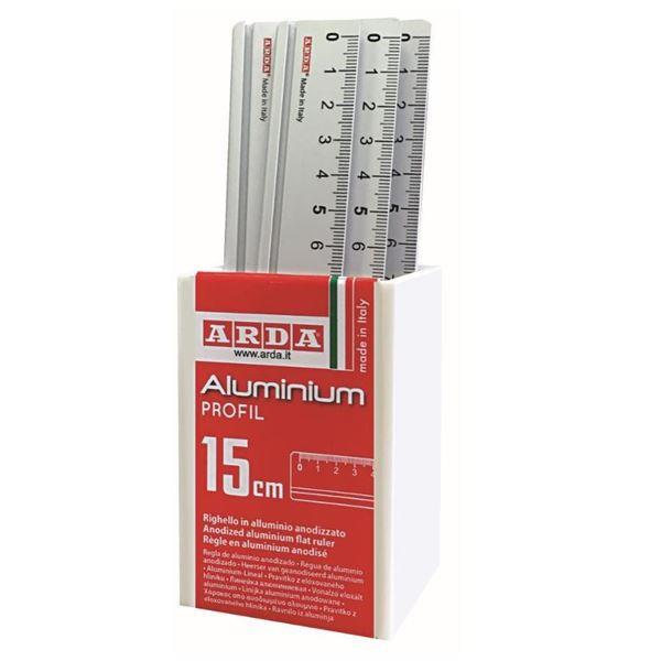 Barattolo 15 righelli - 15cm - alluminio - …