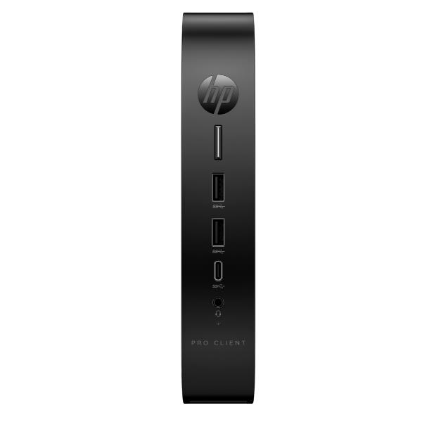 HP Pro t550 - Thin client - USFF - 1 x Celeron J6412 / 2 GHz - RAM 8 GB - flash 32 GB - eMMC - UHD Graphics - GigE, Bluetooth 5.2, Wi-Fi 6 - WLAN: 802.11a/b/g/n/ac/ax, Bluetooth 5.2 - HP ThinPro -monitor: nessuno - tastiera: italiana
