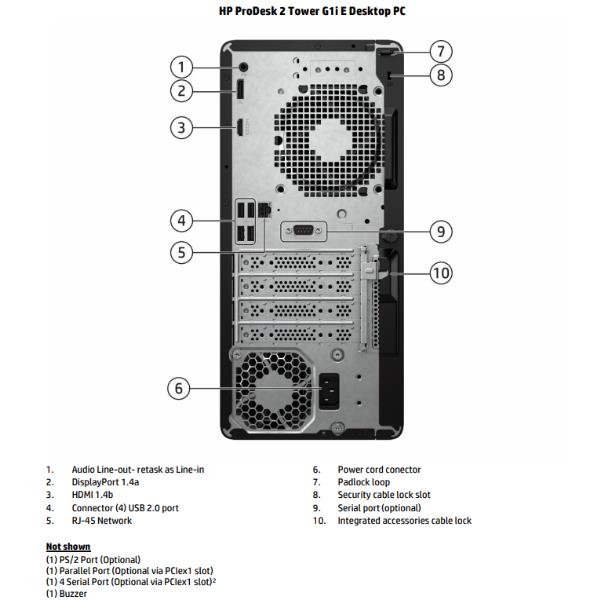HP ProDesk 2 Tower G1i E Desktop PC, …