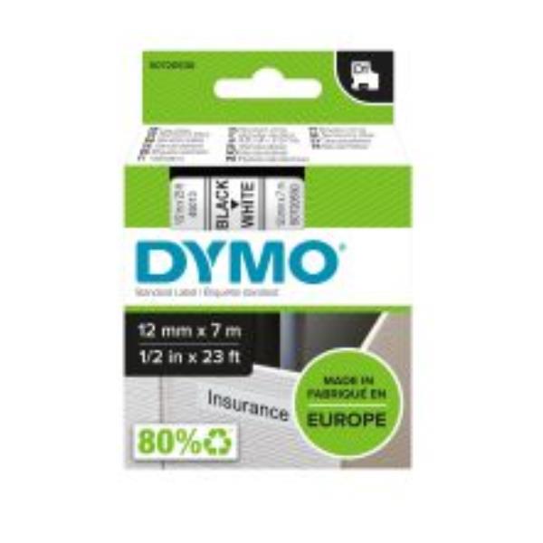 NASTRO D1 12MMX7M NERO/BIANC
