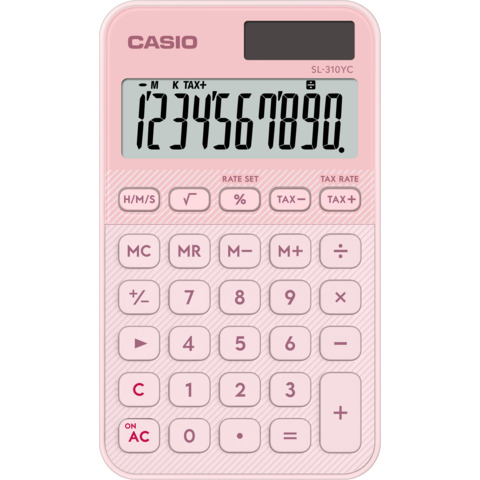 Calcolatrice tascabile Casio SL-310YC-LP-W-EP con display a 10 …