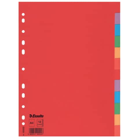 Separatore Economy - 12 tasti - cartoncino colorato …