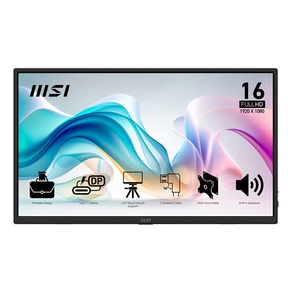 MSI PRO MP165 E6, 39,6 cm (15.6ʺ), LED, …