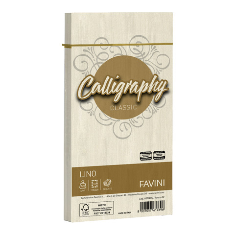 Buste Calligraphy Lino - 110 x 220 mm …