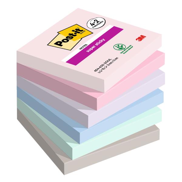 Foglietti Post-it® Super Sticky Soulful 76x 76 mm …