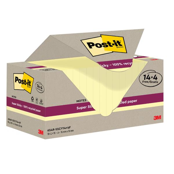 Blocco foglietti Post-it SuperSticky Green - 654R-SSCY14+4 - …