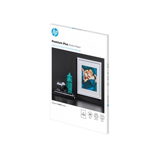 Hp - Confezione da 20 Fogli Carta originale fotografica Hp Premium Plus lucida - A4 - 210 x 297 mm - CR672A