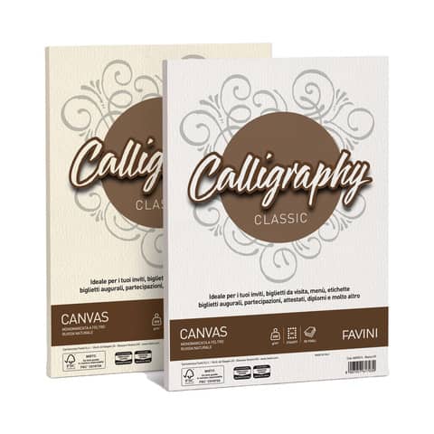 Carta Calligraphy Canvas - A4 - 200 gr …