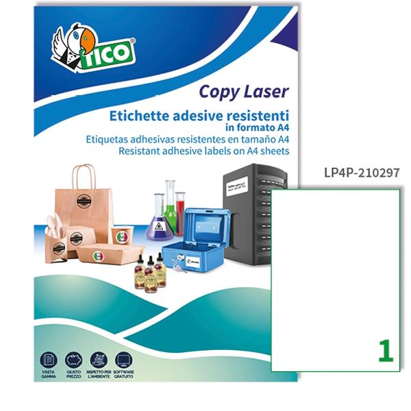 Etichette adesive LP4P - in poliestere - laser …