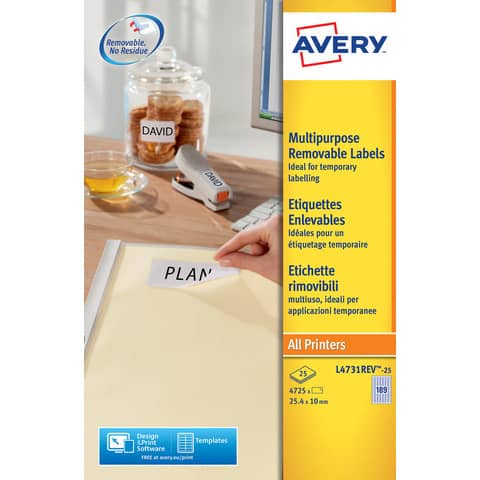 Etichette adesive L4731REV - in carta - angoli …