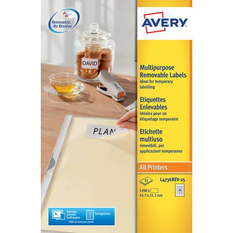 Etichette adesive L4736REV - in carta - angoli …