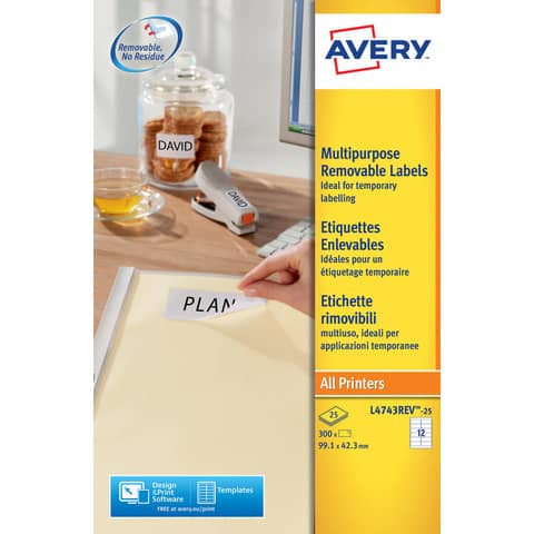 Etichette adesive L4743REV - in carta - angoli …