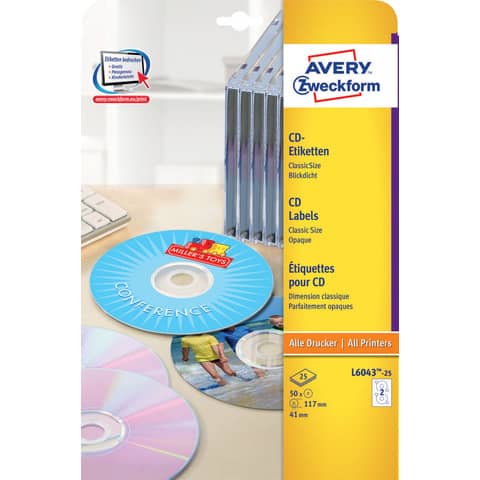 Etichette adesive tonde L6043 - in carta - …
