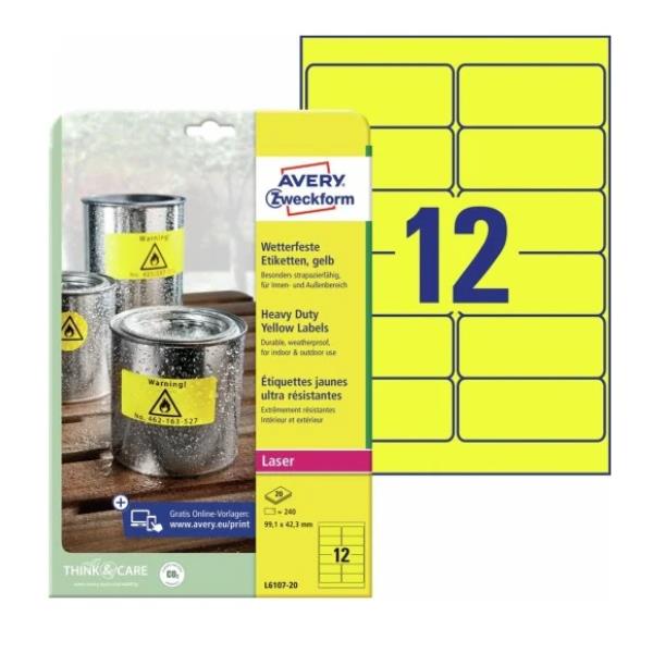 Etichette adesive L6107 - in poliestere - laser …