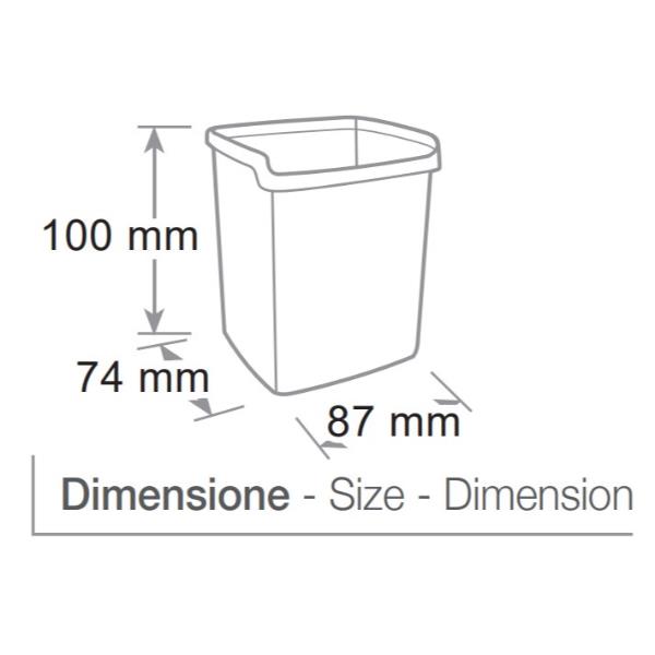 Bicchiere portapenne Mydesk - 8,7 x 7,4 x …