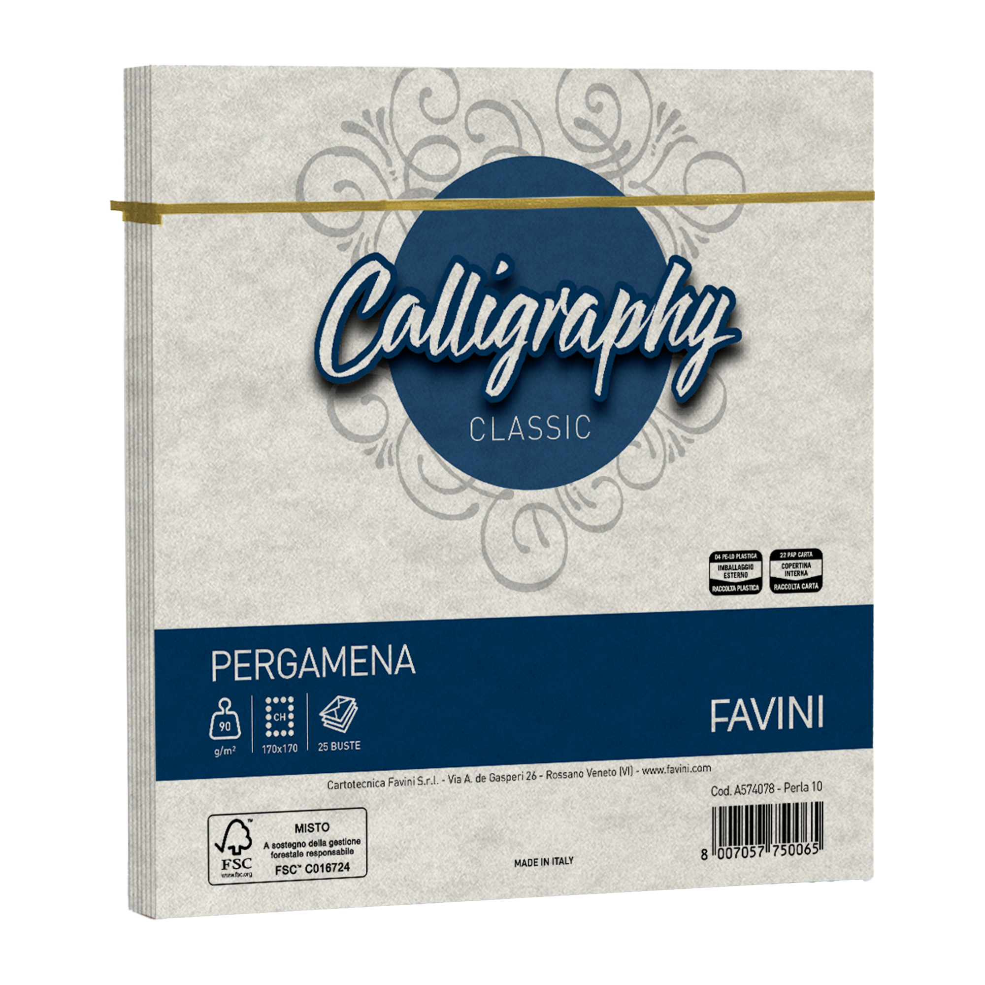 Busta Calligraphy Pergamena - 170 x 170 mm …