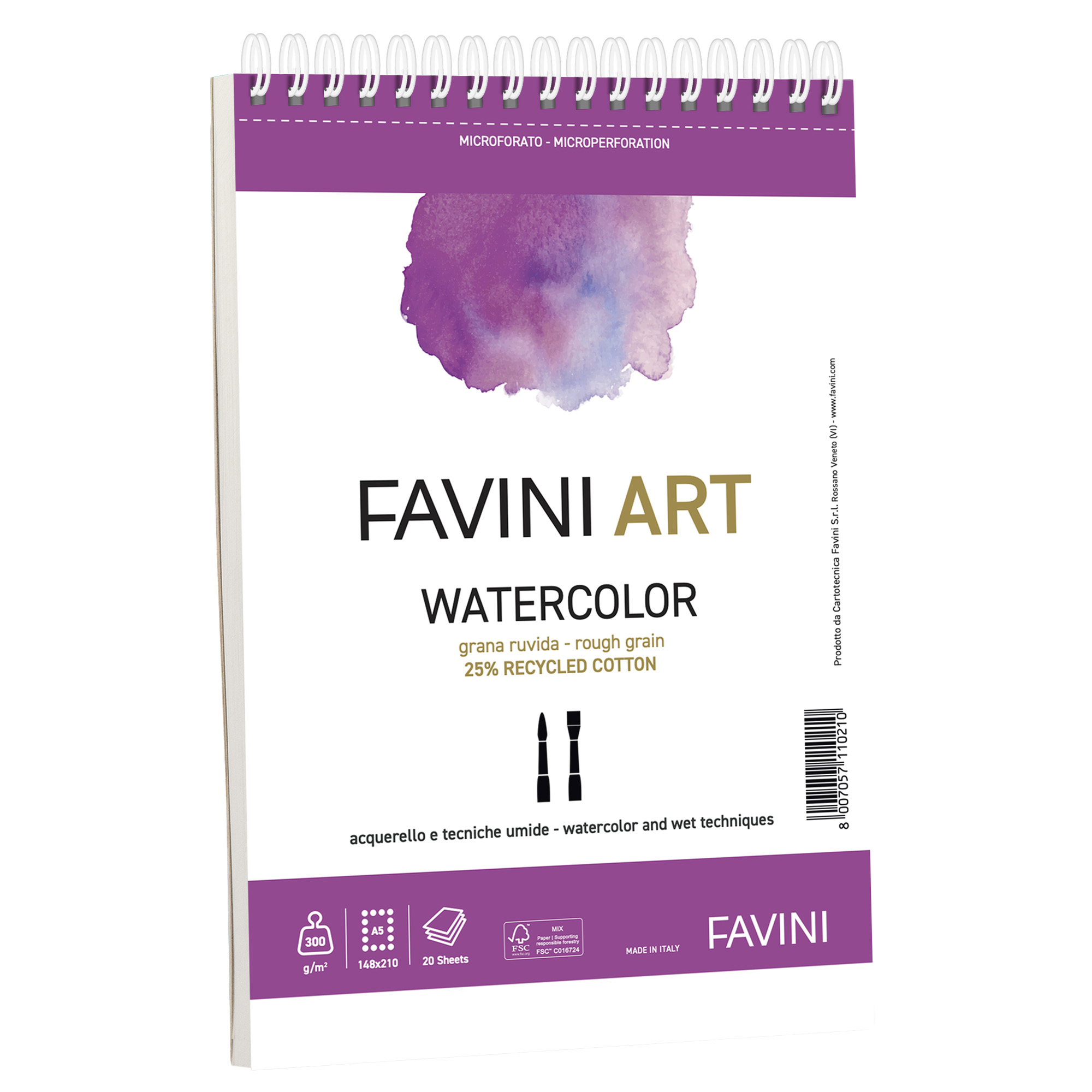 Album spiralato Watercolor - A5 - 300 gr …
