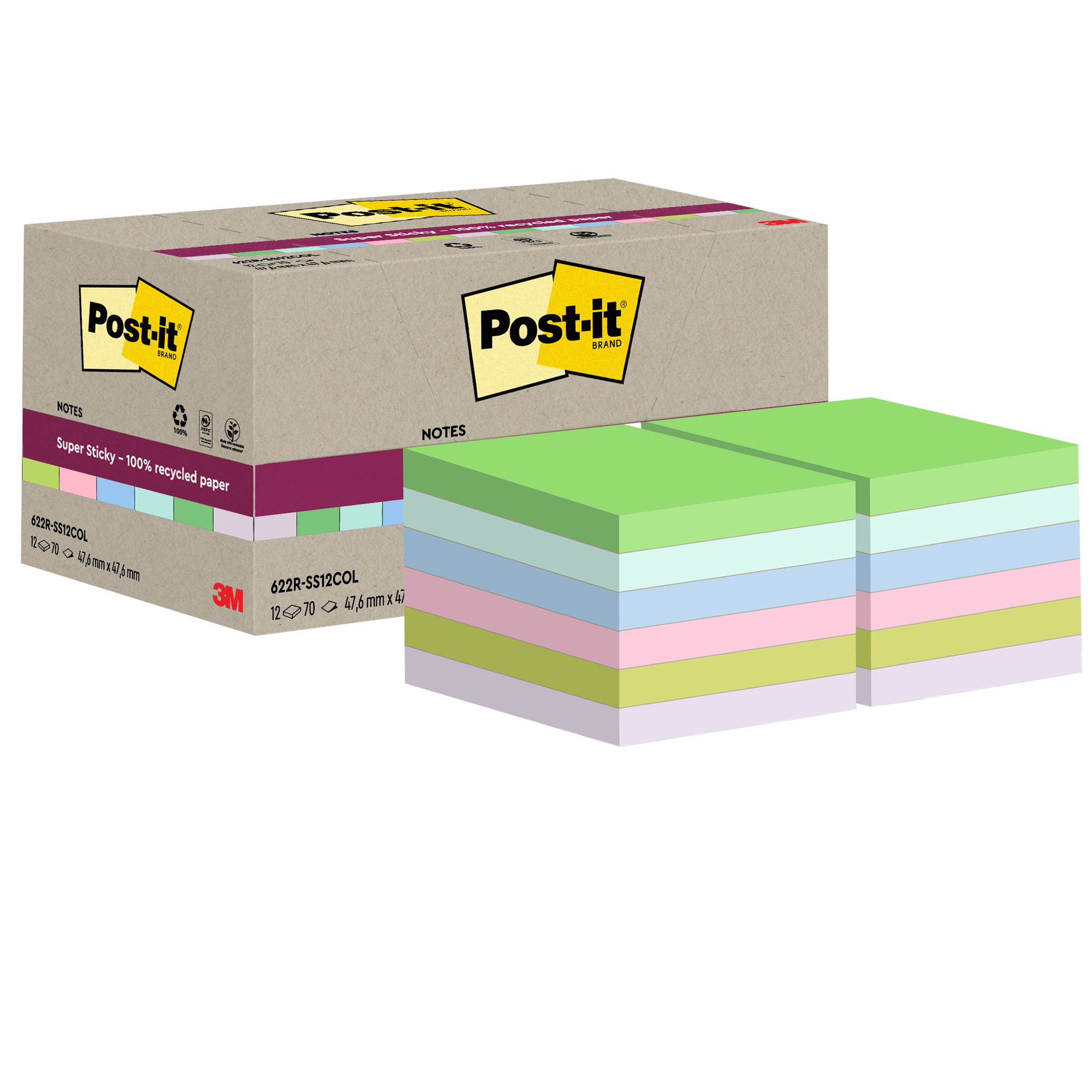 Blocco foglietti Post-it SuperSticky Green - 622R-SS12COL - …