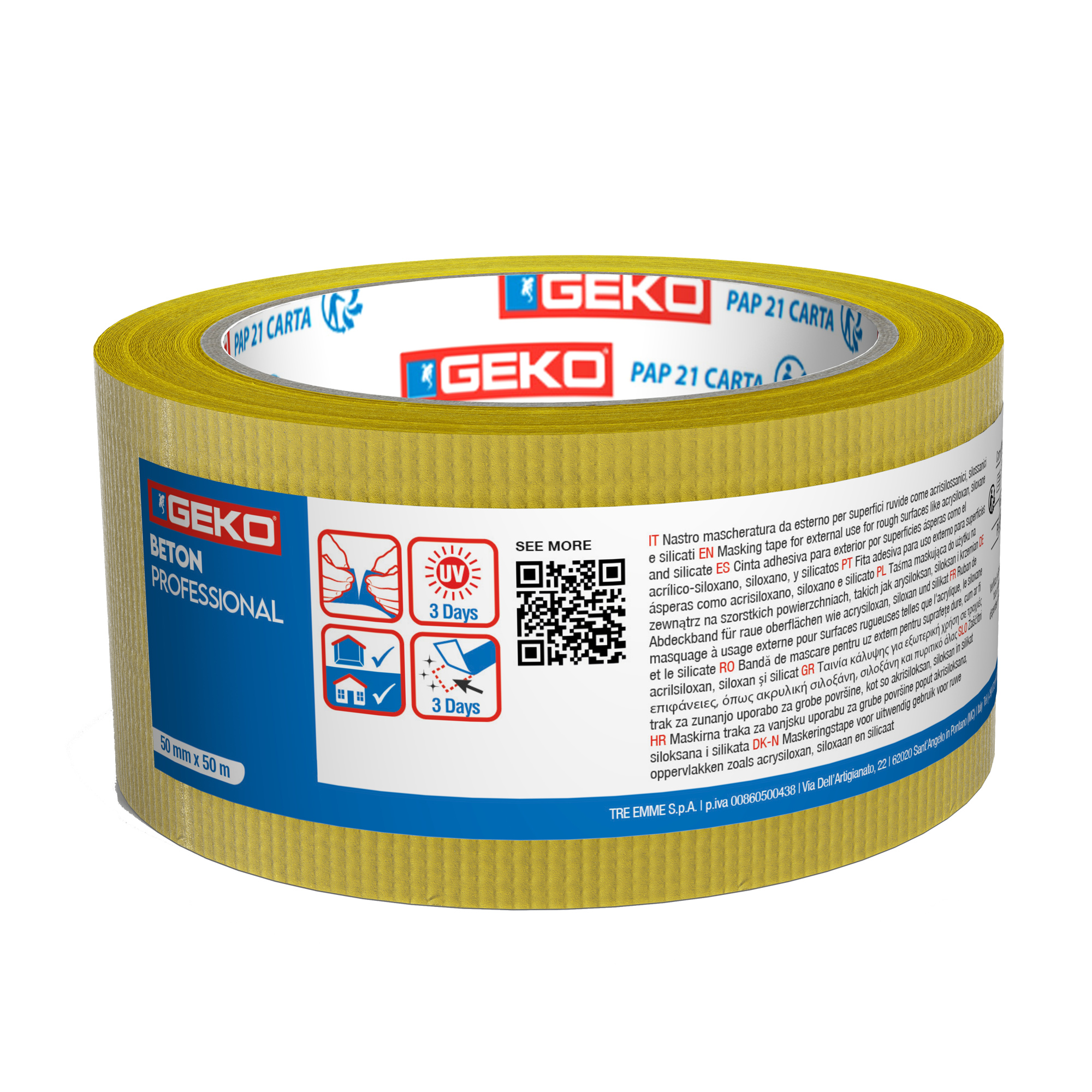 Nastro mascheratura telato BETON - per esterni e …