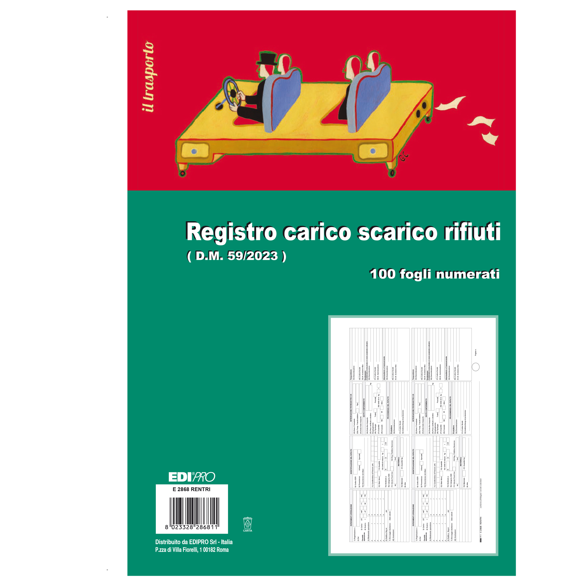 Registro carico/scarico rifiuti - 21,5 x 29,7cm - …