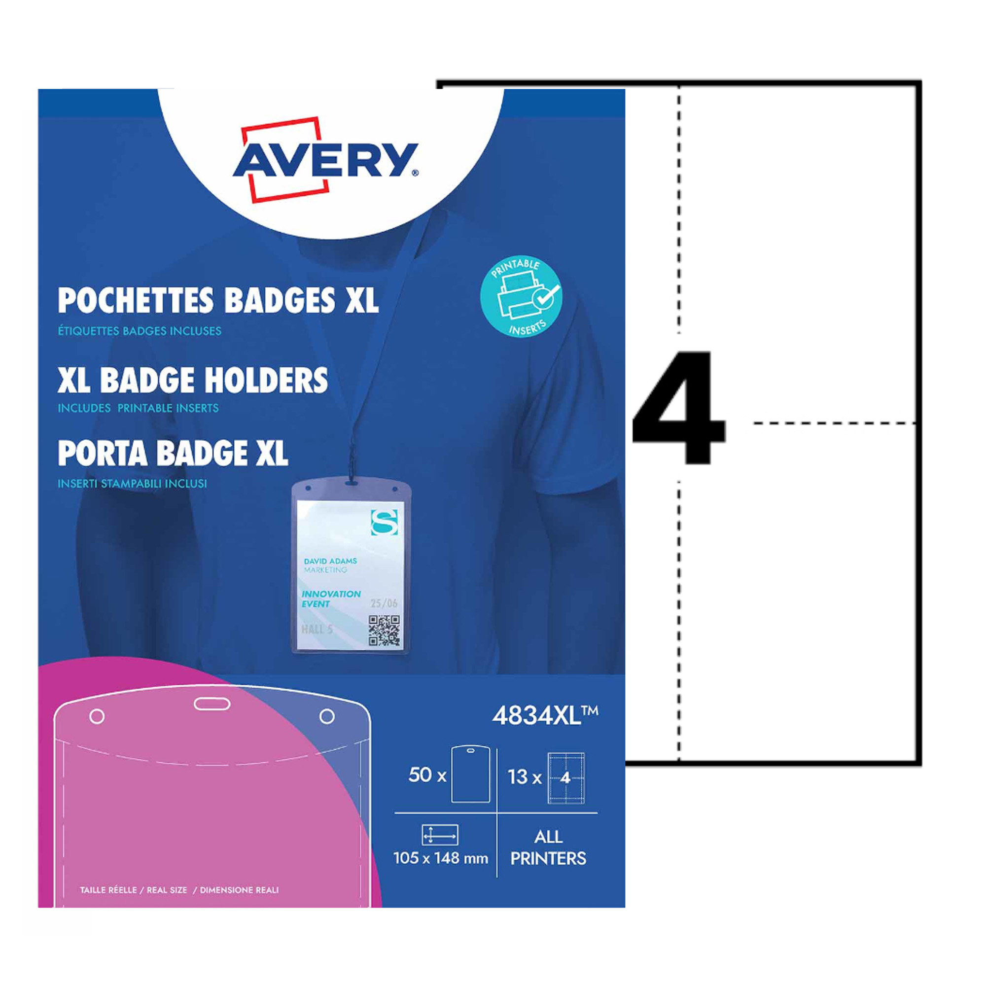 Portabadge A6 - in plastica - laser/inkjet - …
