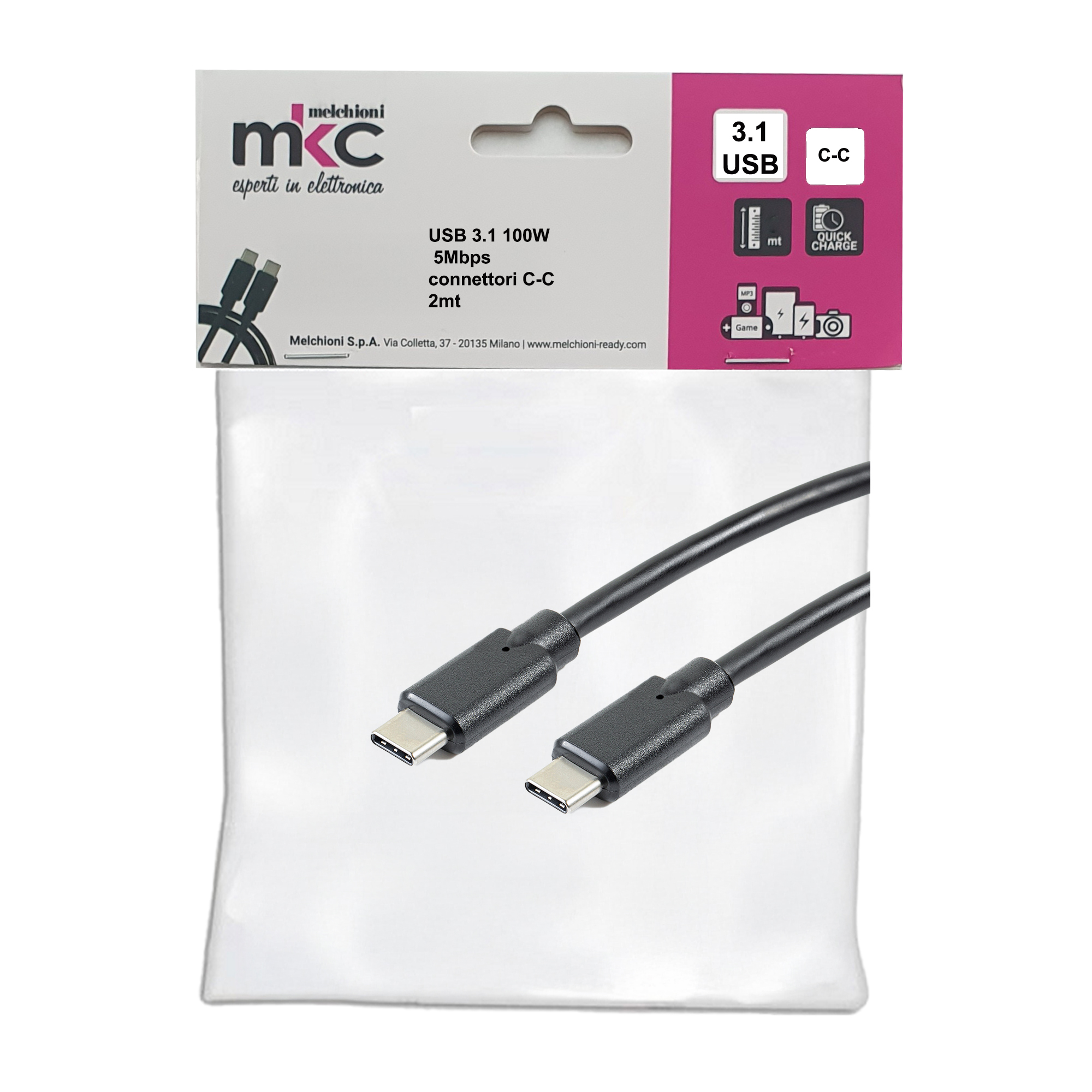 Cavo USB - 3.0 C/C - 100W - …