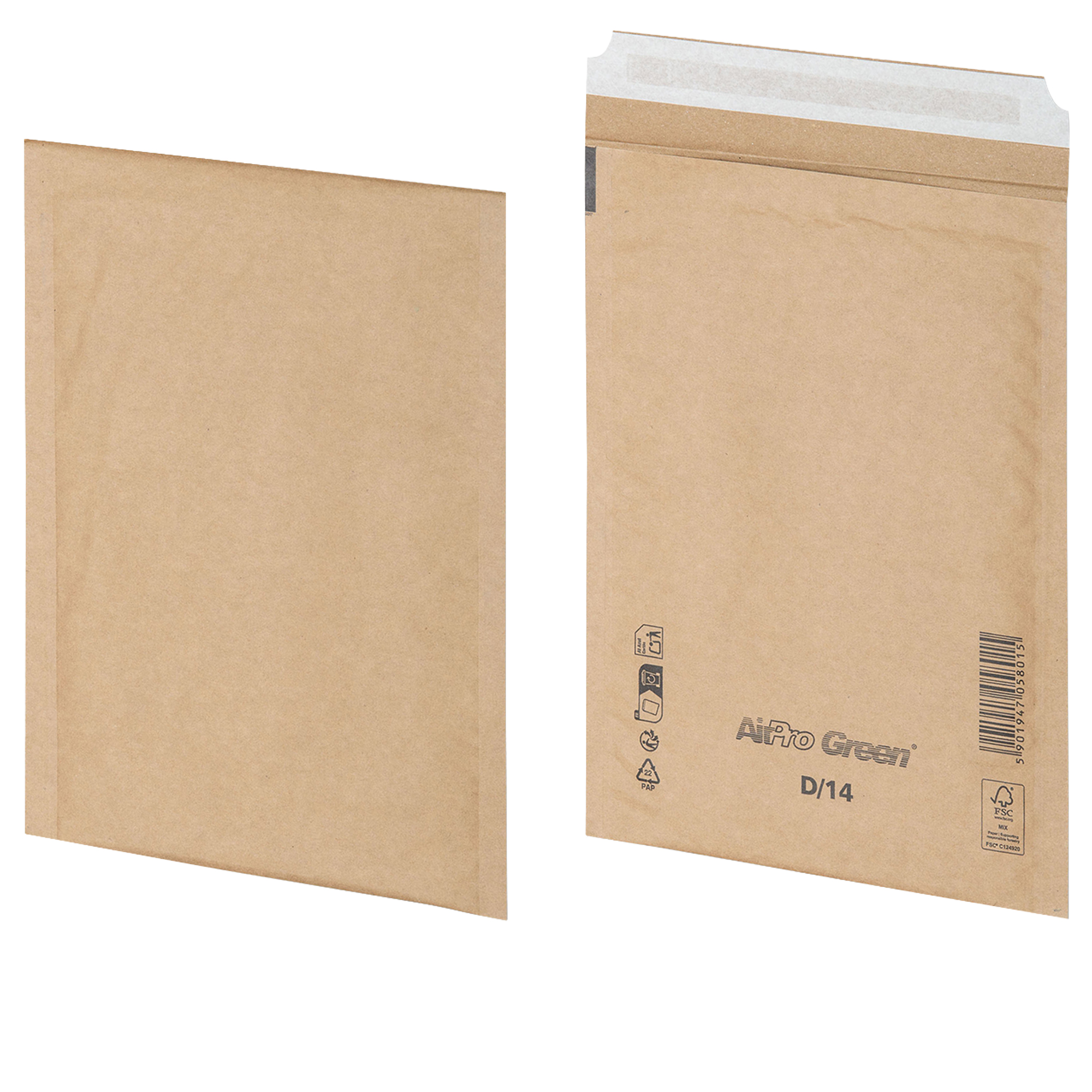 100 Buste imbottite 200x265mm D/14 AirPro Avana Green …