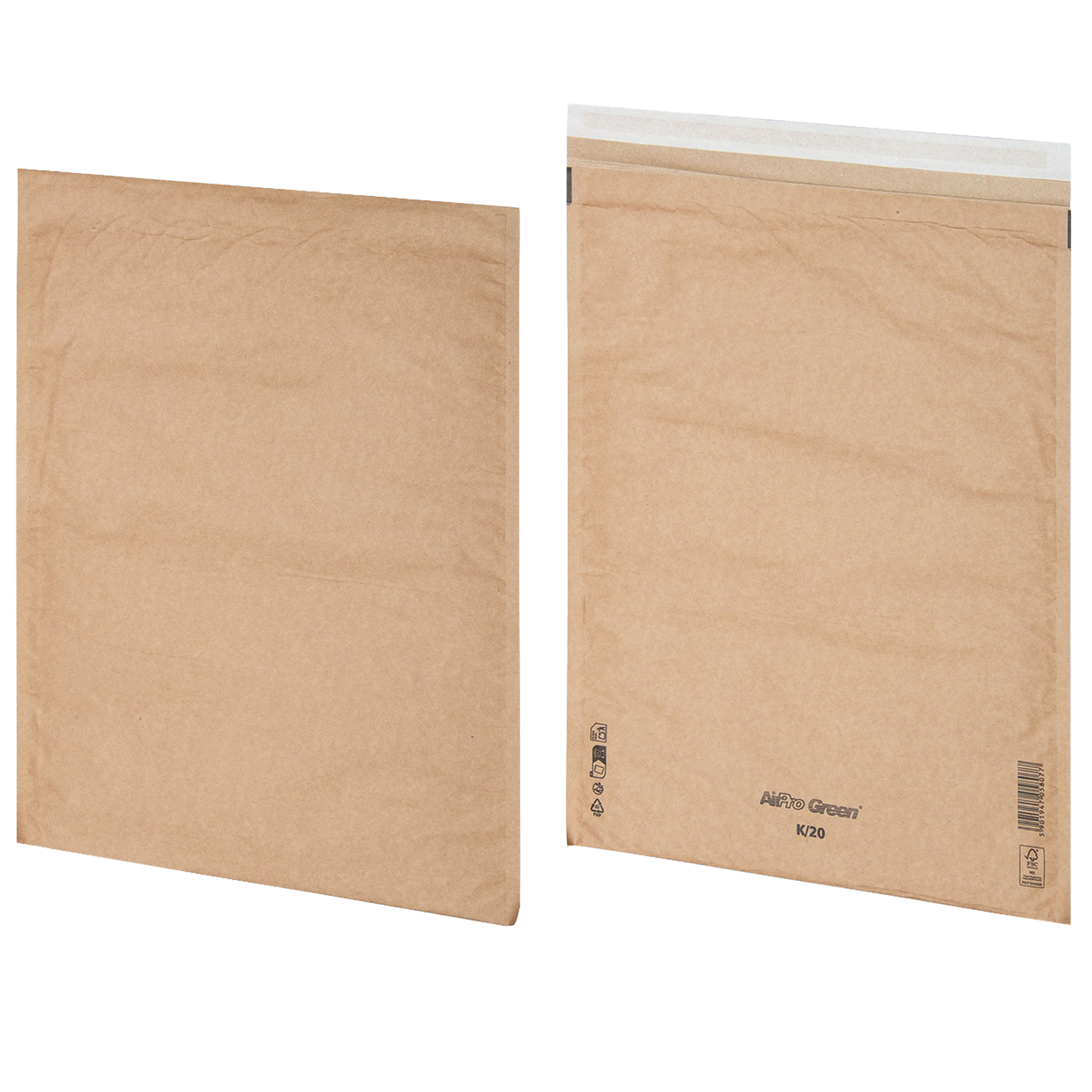 50 Buste imbottite 370x470mm K/20 AirPro Avana Green …
