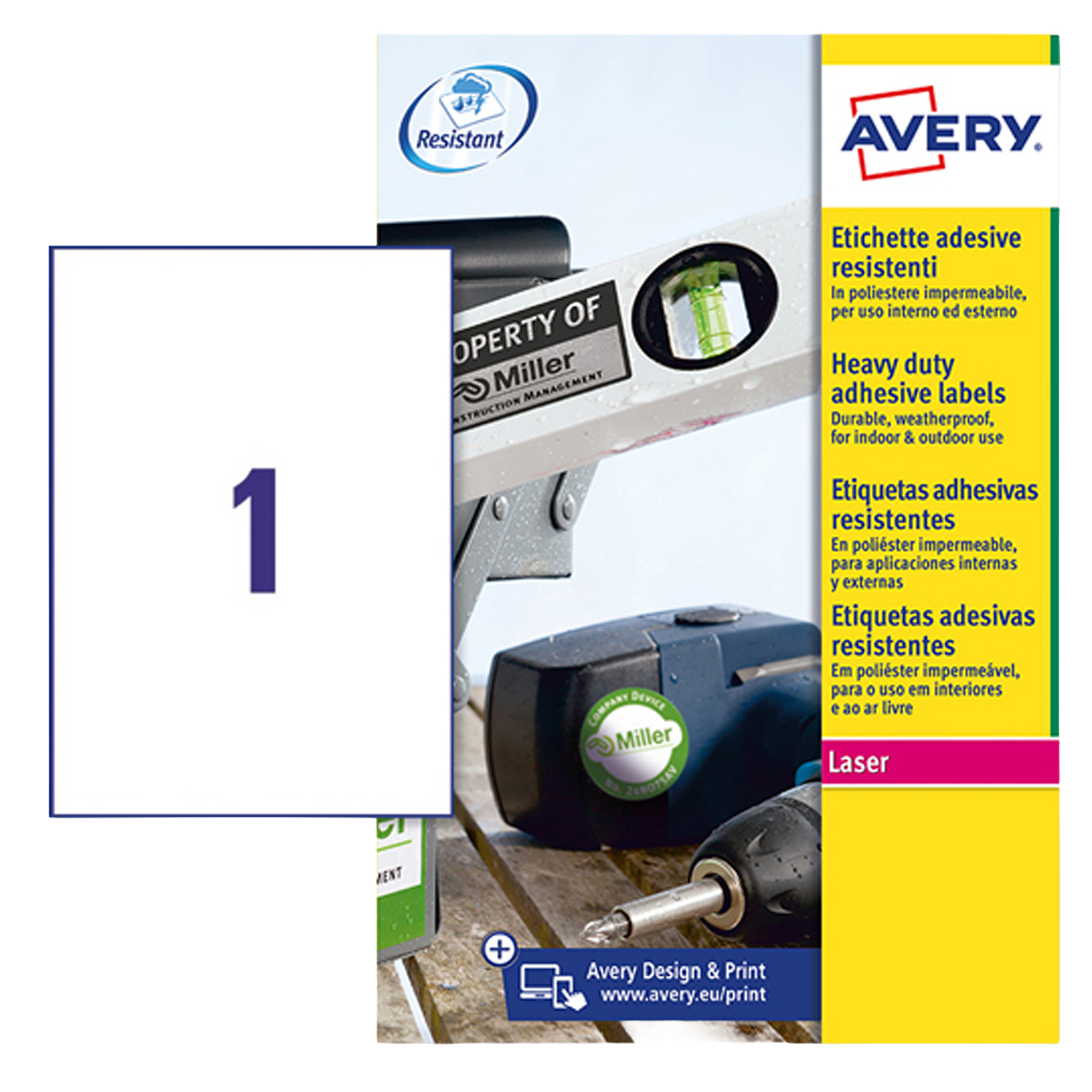 Etichette adesive L4775 - in poliestere - laser …