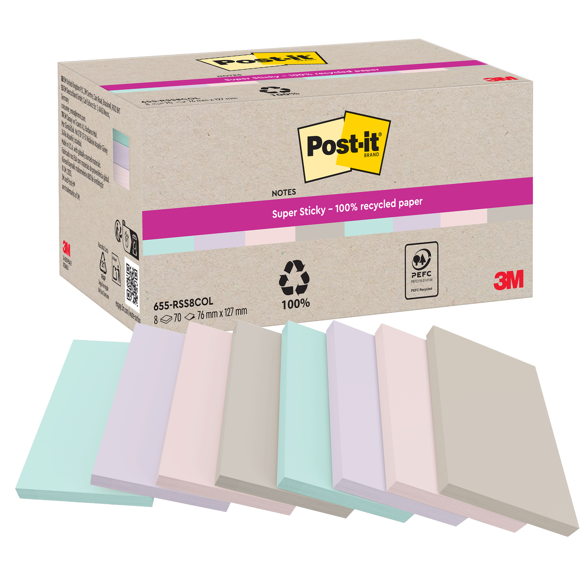 Blocco foglietti Post-it SuperSticky - 622R-SS8COL - 75 …