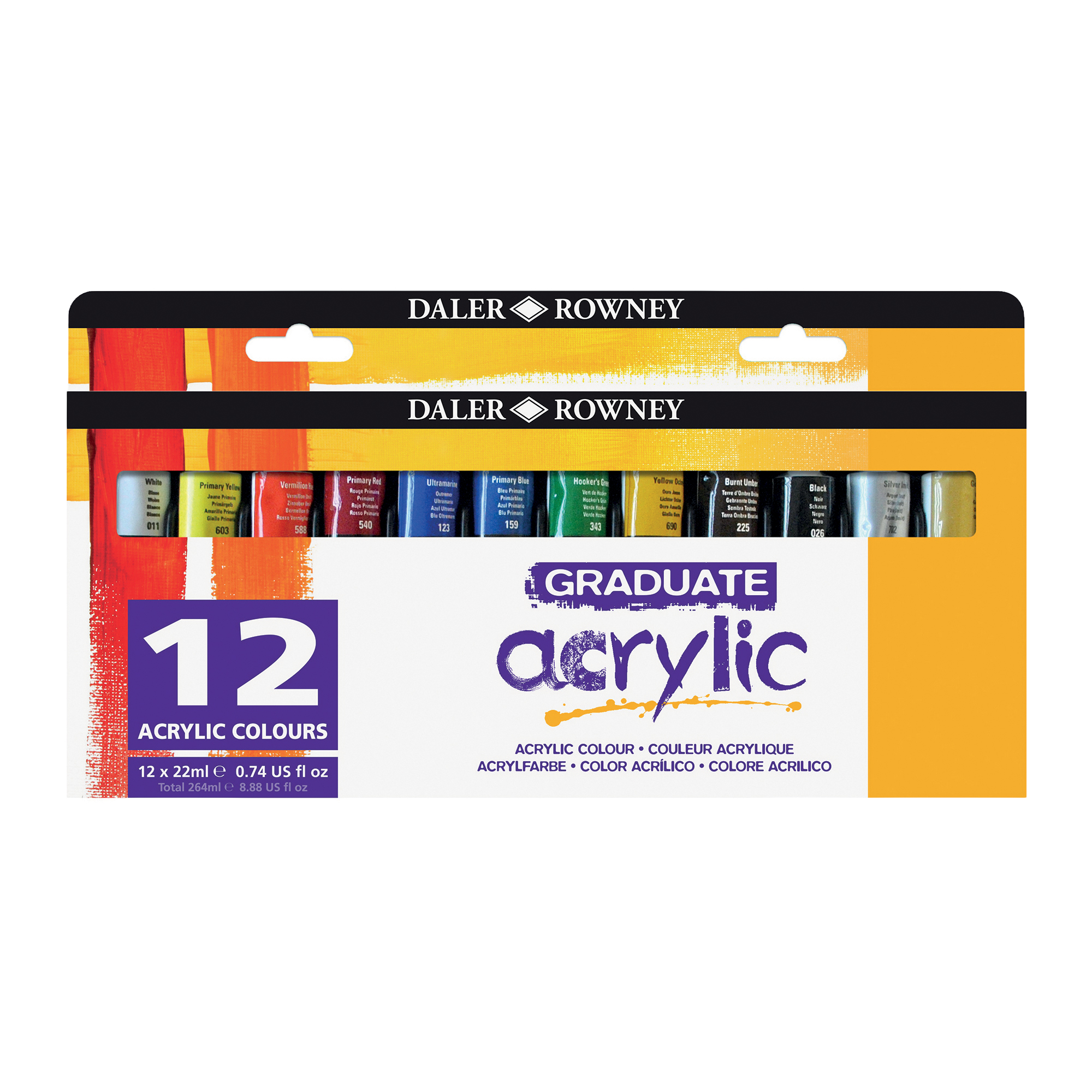 Set 12 tubi 22ml colore acrilico fine Graduate …
