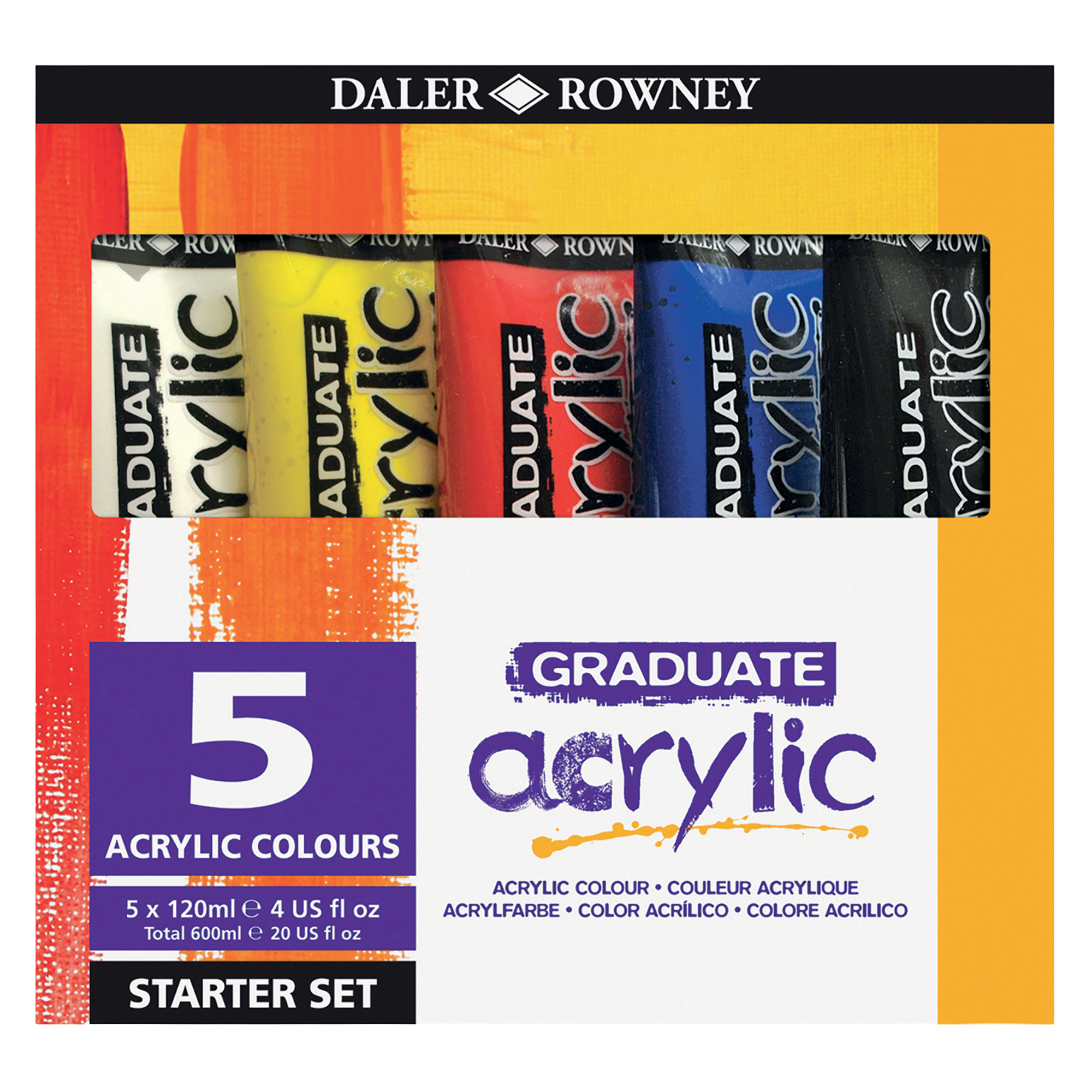 Starter set 5 tubi 120ml colore acrilico fine …