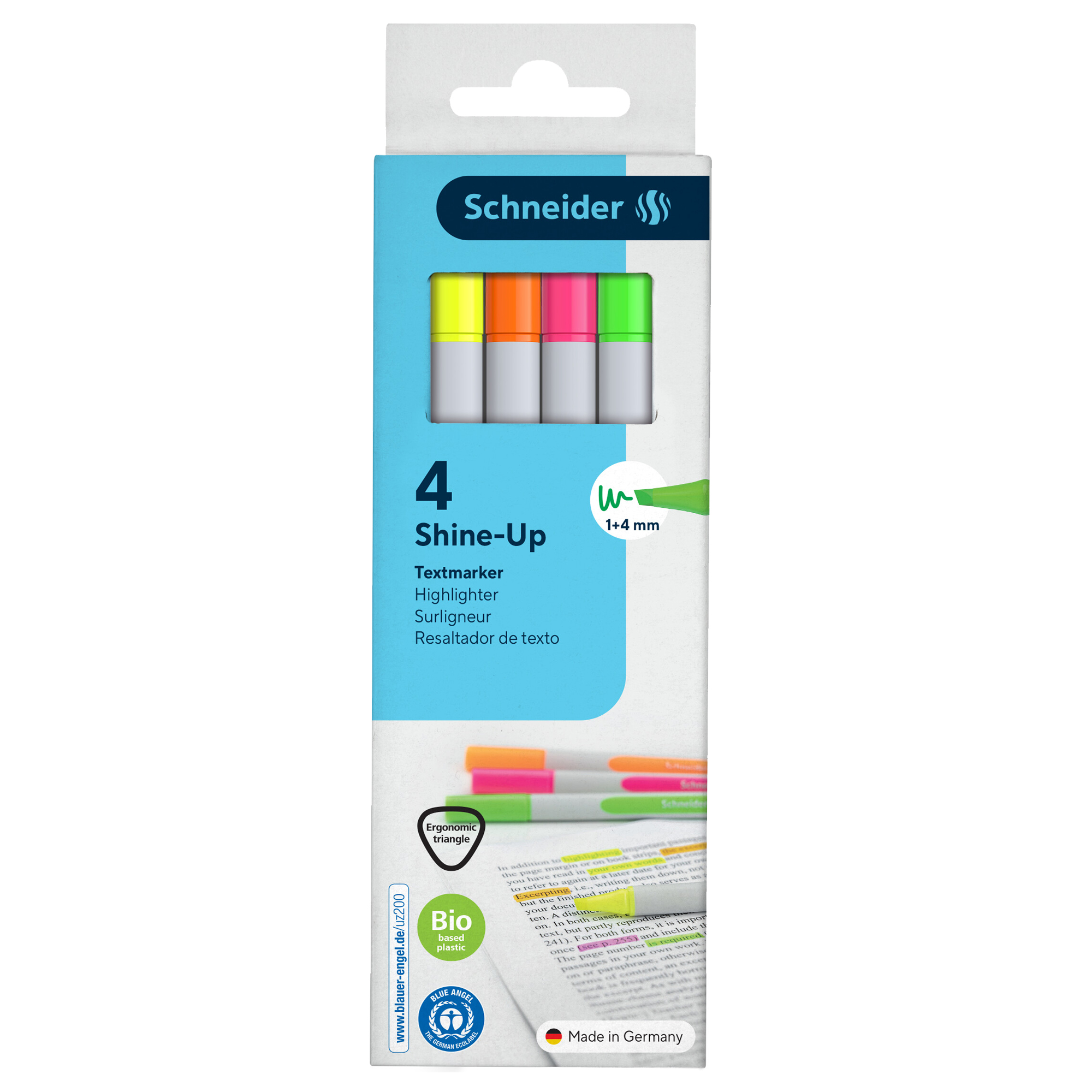 Evidenziatore Shine-Up - punta a scalpello - colori …