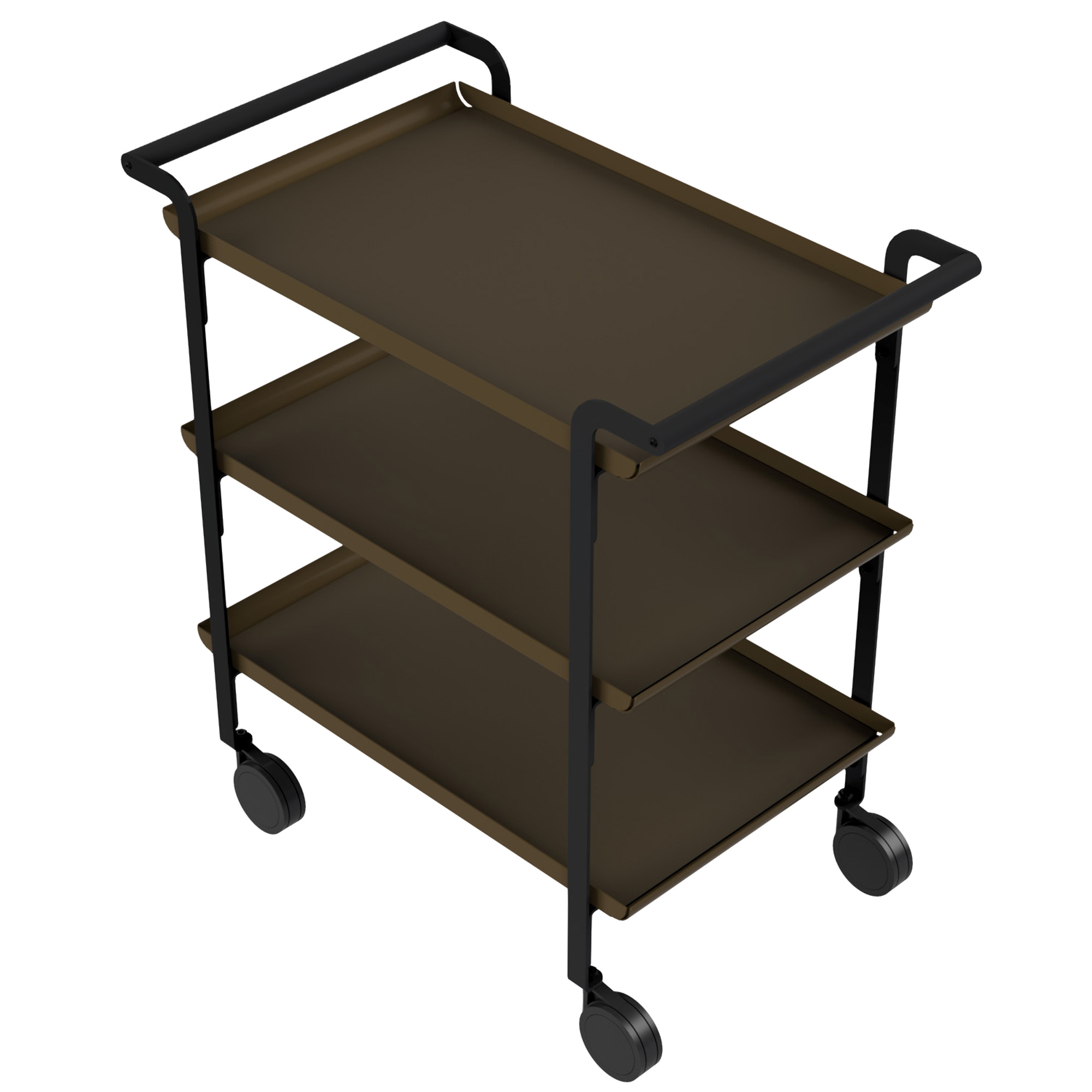 LINE'A carrello da servizio strattura nera - 3 …