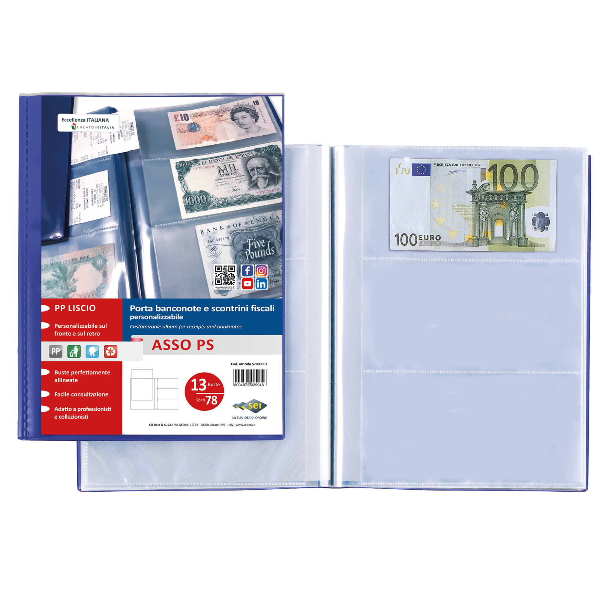 Porta scontrini e banconote Asso PS - 21 …