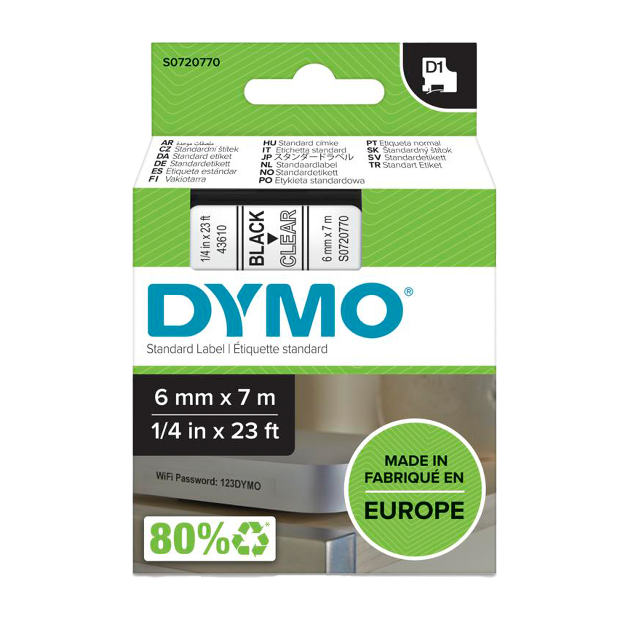 Nastro D1 standard 436100 - 6 mm x …