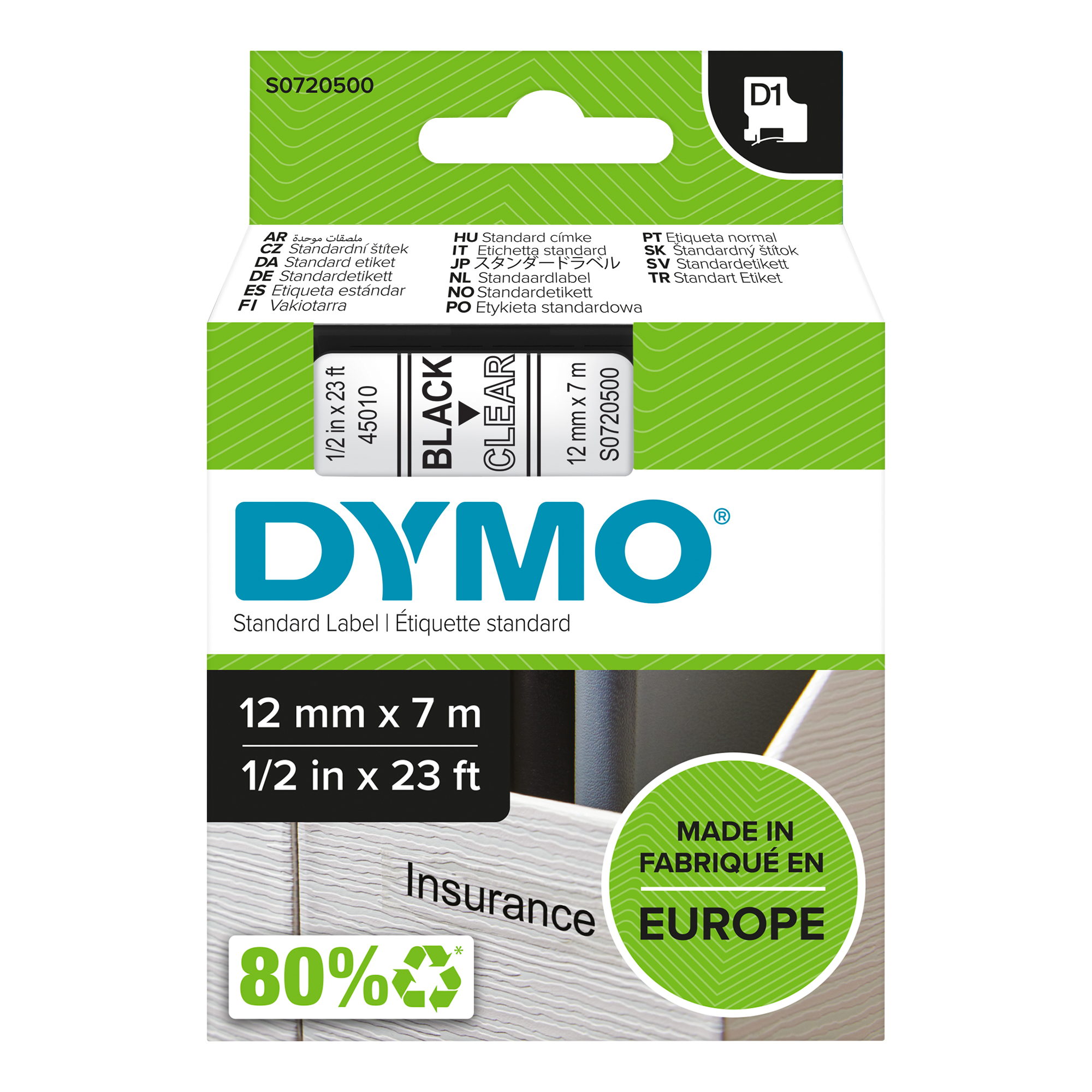 Nastro D1 standard 450100 - 12 mm x …