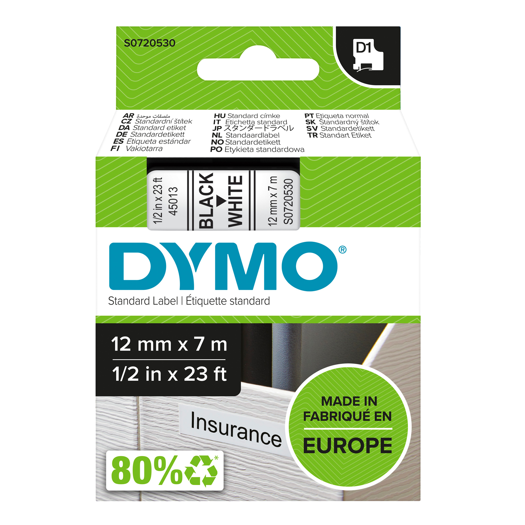Nastro D1 standard 450130 - 12 mm x …