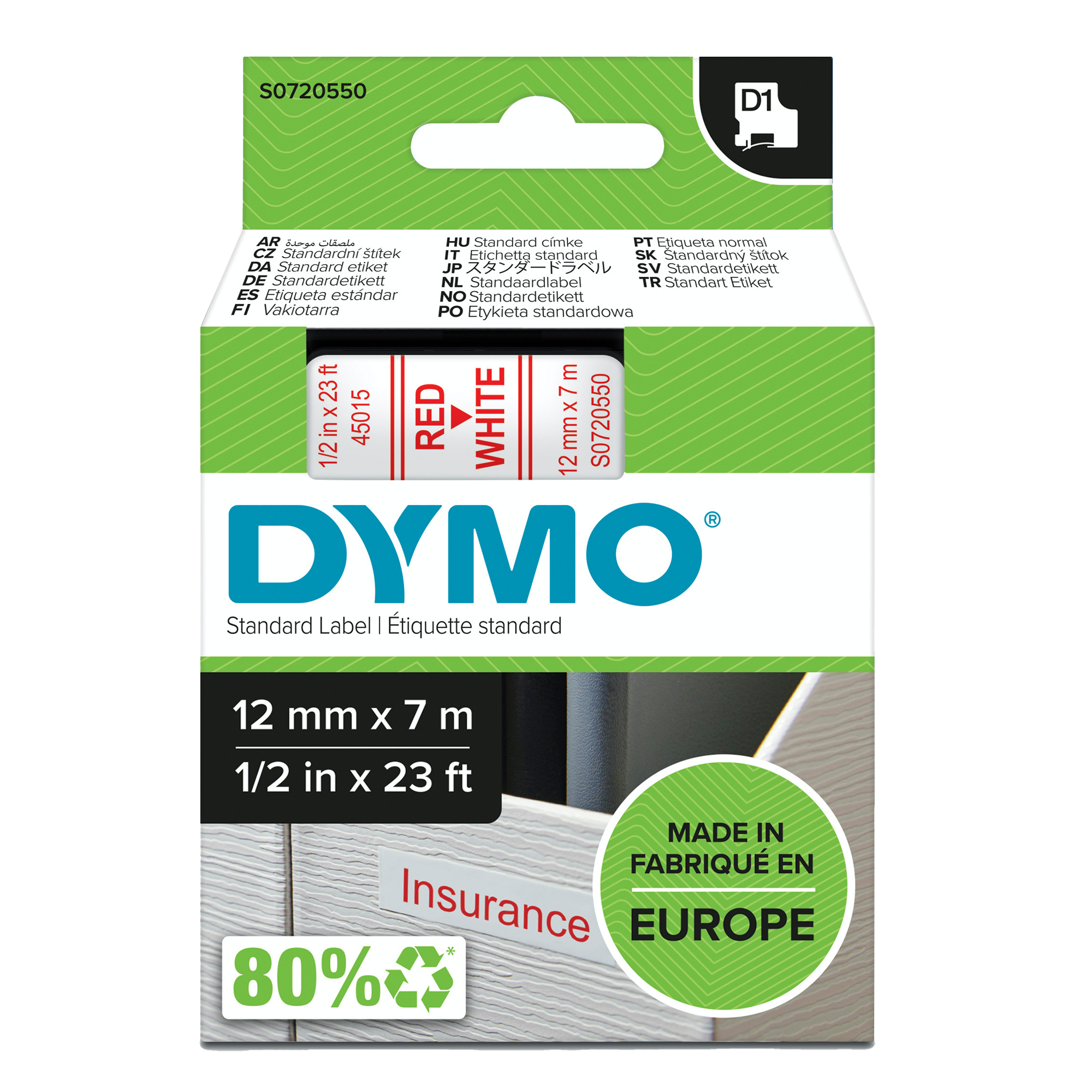 Nastro D1 standard 450150 - 12 mm x …